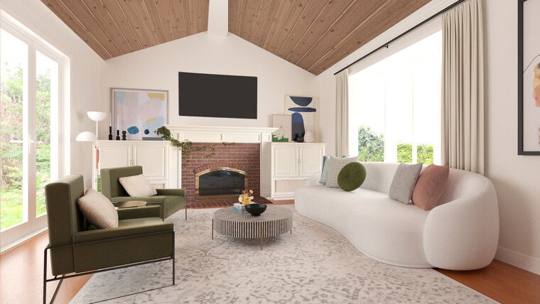 Diseño en línea Sala de Estar Moderna por Liliana S. miniatura