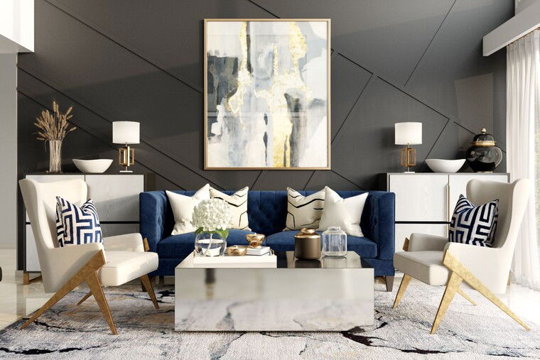 Online design Contemporary Living Room by Kamila A. thumbnail