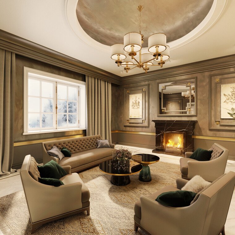 Online design Glamorous Living Room by Morteza M. thumbnail