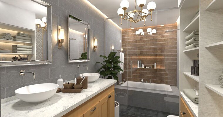 Online design Contemporary Bathroom by Aida A. thumbnail