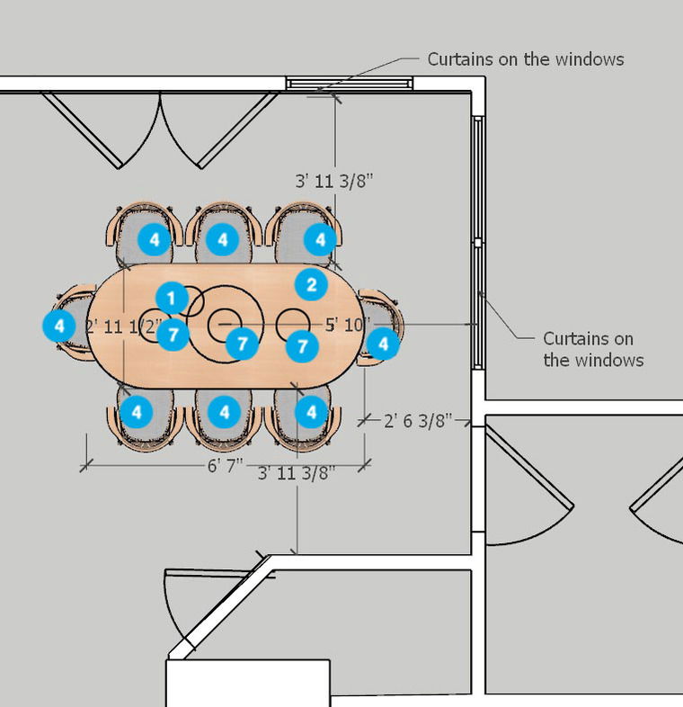 Online Designer Dining Room Floorplan