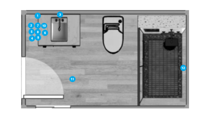 Online Designer Bathroom Floorplan