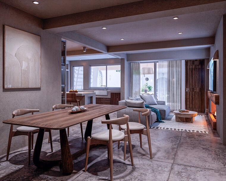 Diseño en línea Sala-Comedor contemporánea de Irene W. miniatura