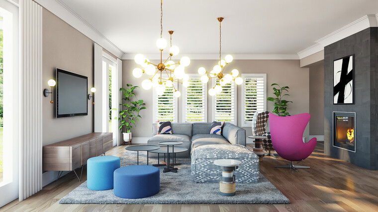 Online design Modern Living Room by Michelle B.  thumbnail