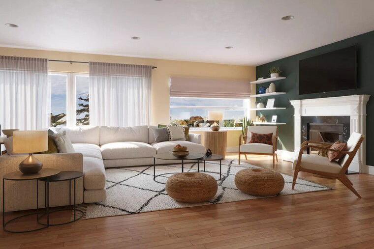 Diseño en línea Sala de Estar Moderna por Liliana S. miniatura