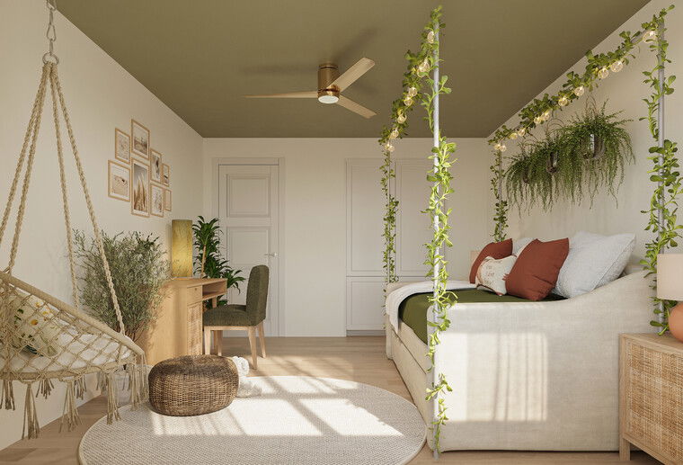 Diseño en línea de dormitorio ecléctico por Sharné L. miniatura