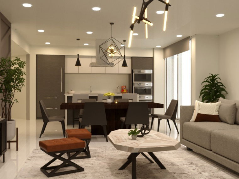 Online design Modern Combined Living/Dining by Aida A. thumbnail