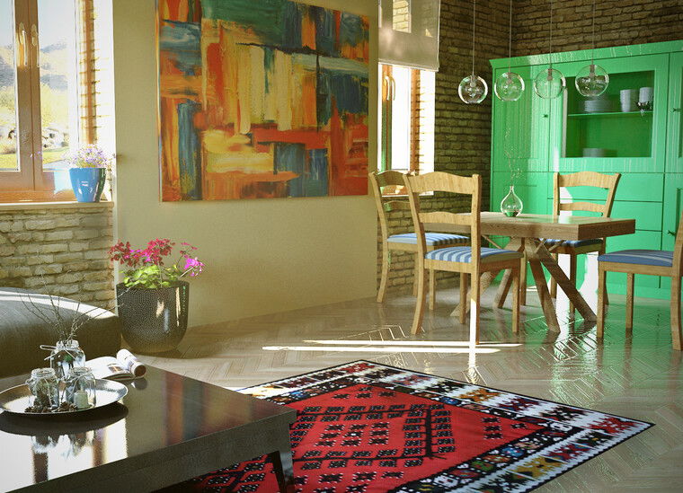 Diseño en línea Salón/Comedor ecléctico combinado por Dusan N. miniatura
