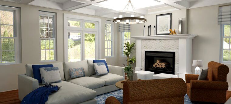 Online design Transitional Living Room by Keerthana V. thumbnail