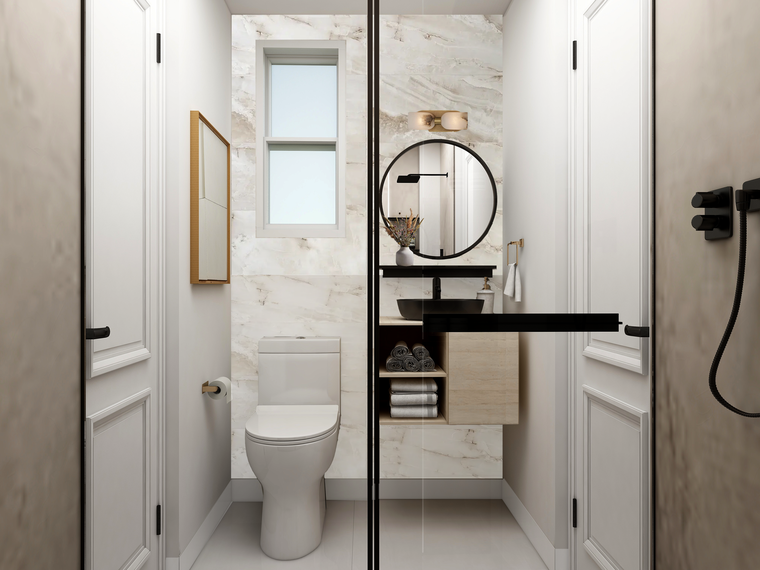 Online design Modern Bathroom by Kamila A. thumbnail