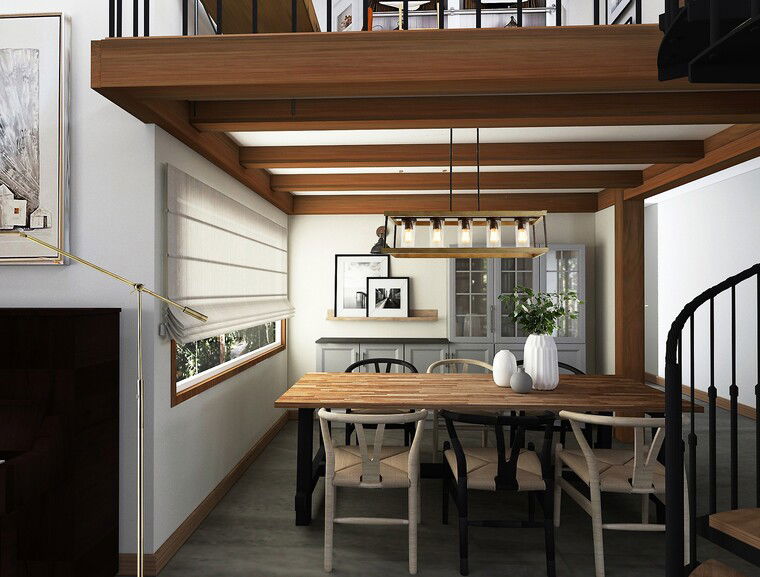 Diseño en línea Combinado Transicional de Sala/Cocina por Vale G. miniatura
