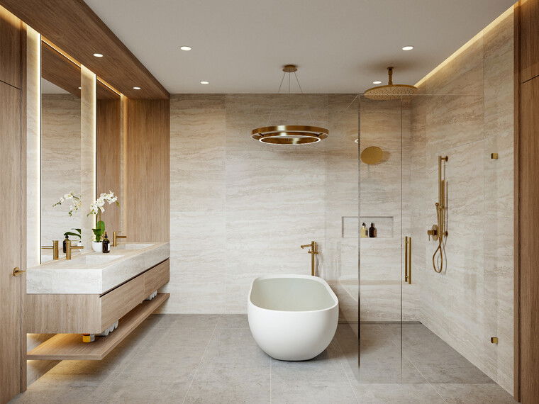 Online design Contemporary Bathroom by Laura A. thumbnail