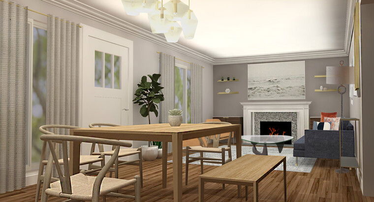 Online design Contemporary Combined Living/Dining by Ani K. thumbnail