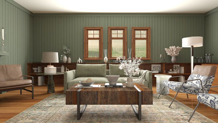 Online design Eclectic Living Room by Sahar M. thumbnail