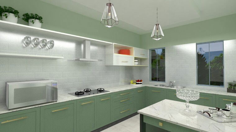Diseño en línea Cocina Contemporánea por Jaffer S. miniatura