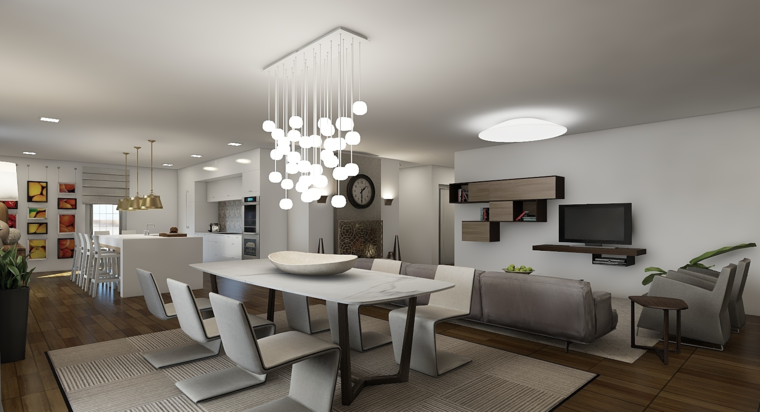 Online design Modern Combined Living/Dining by Mary B.  thumbnail