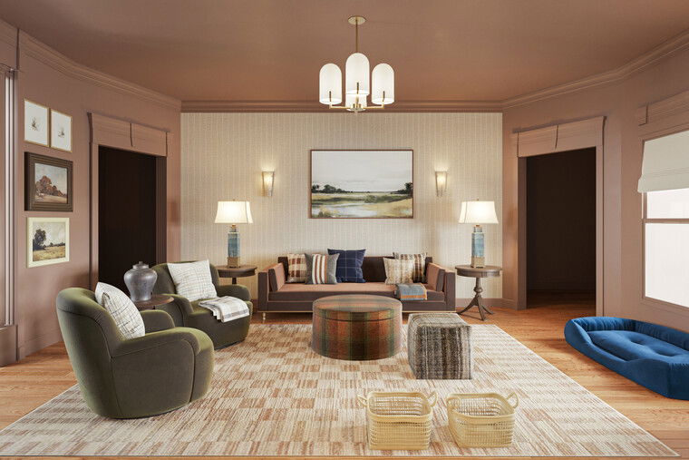 Online design Traditional Living Room by Sahar M. thumbnail