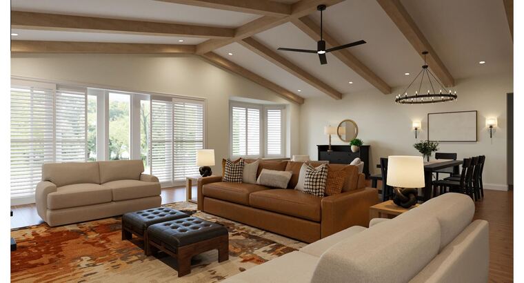 Online design Transitional Combined Living/Dining by Ashley S. thumbnail