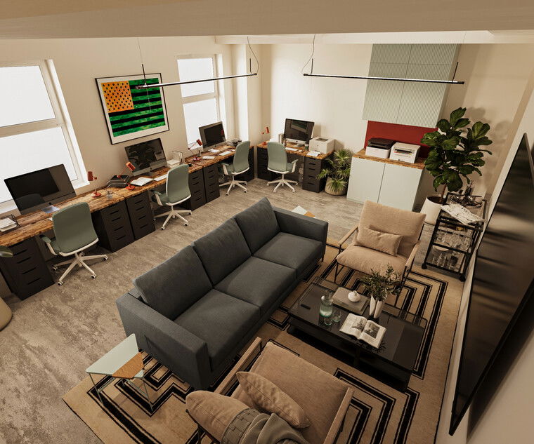 Online design Modern Home Office by Sahar M. thumbnail