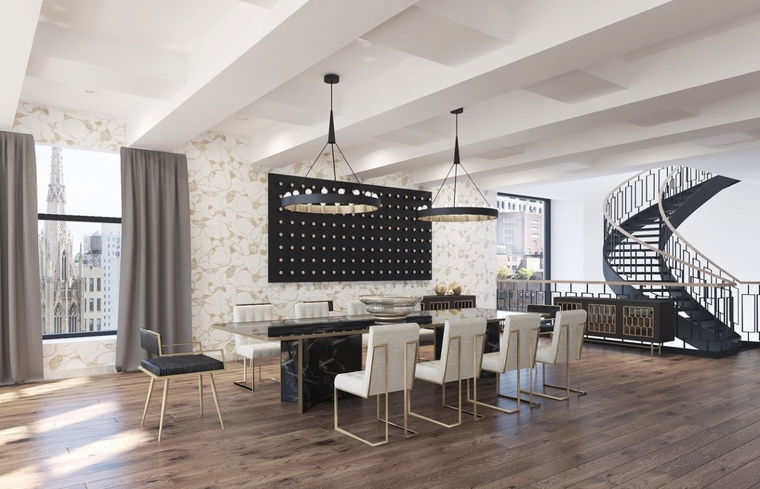 Diseño en línea de Comedor Contemporáneo por Ally L. miniatura