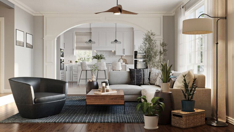 Online design Contemporary Combined Living/Dining by Rachel I. thumbnail