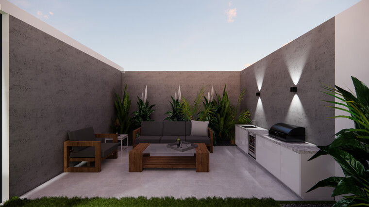 Diseño en línea Patio Contemporáneo por Sara P. miniatura