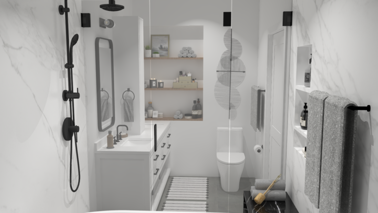Diseño en línea Baño Moderno por Amber K. miniatura