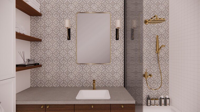 Online design Transitional Bathroom by Christina N. thumbnail