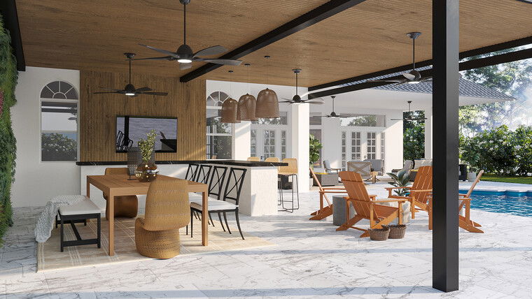 Diseño en línea Patio Moderno por Samantha B. miniatura