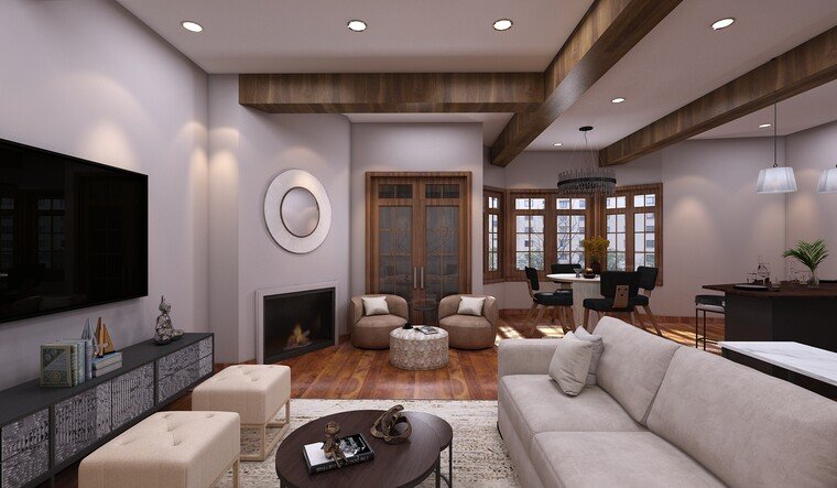 Online design Contemporary Living Room by Sarah R. thumbnail