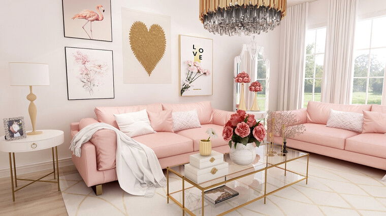 Online design Glamorous Living Room by Jasmine S. thumbnail