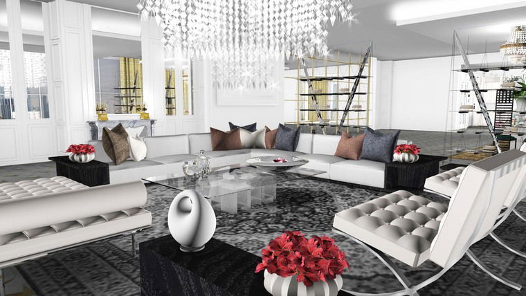 Online design Glamorous Living Room by Ilaria C. thumbnail