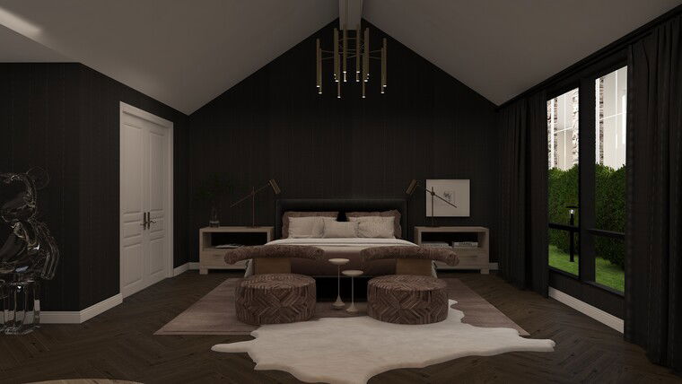 Diseño en línea de dormitorio moderno por Olivia A. miniatura