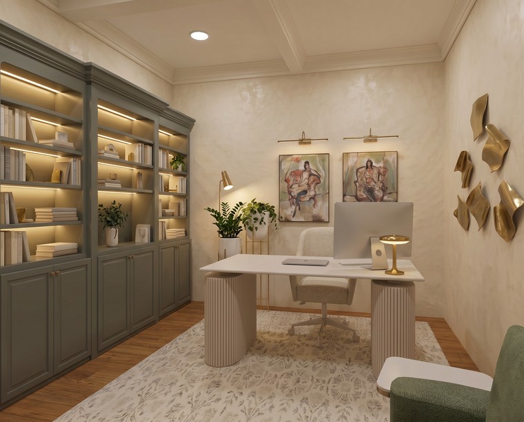 Diseño en línea Oficina contemporánea en casa por Vale G. miniatura