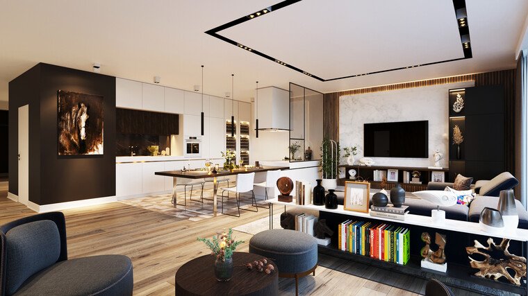 Online design Modern Living Room by Morteza M. thumbnail