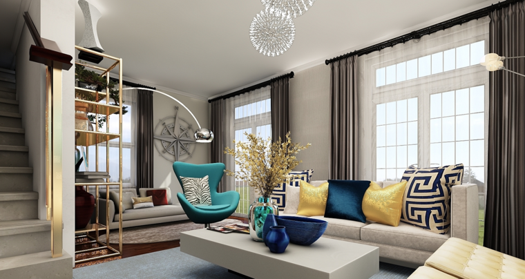 Online design Contemporary Living Room by Mary B. thumbnail