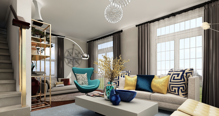 Online design Contemporary Living Room by Mary B.  thumbnail