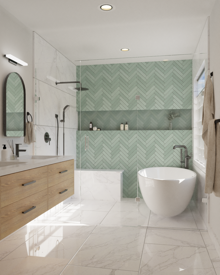 Diseño en línea Baño Moderno por Elena F. miniatura
