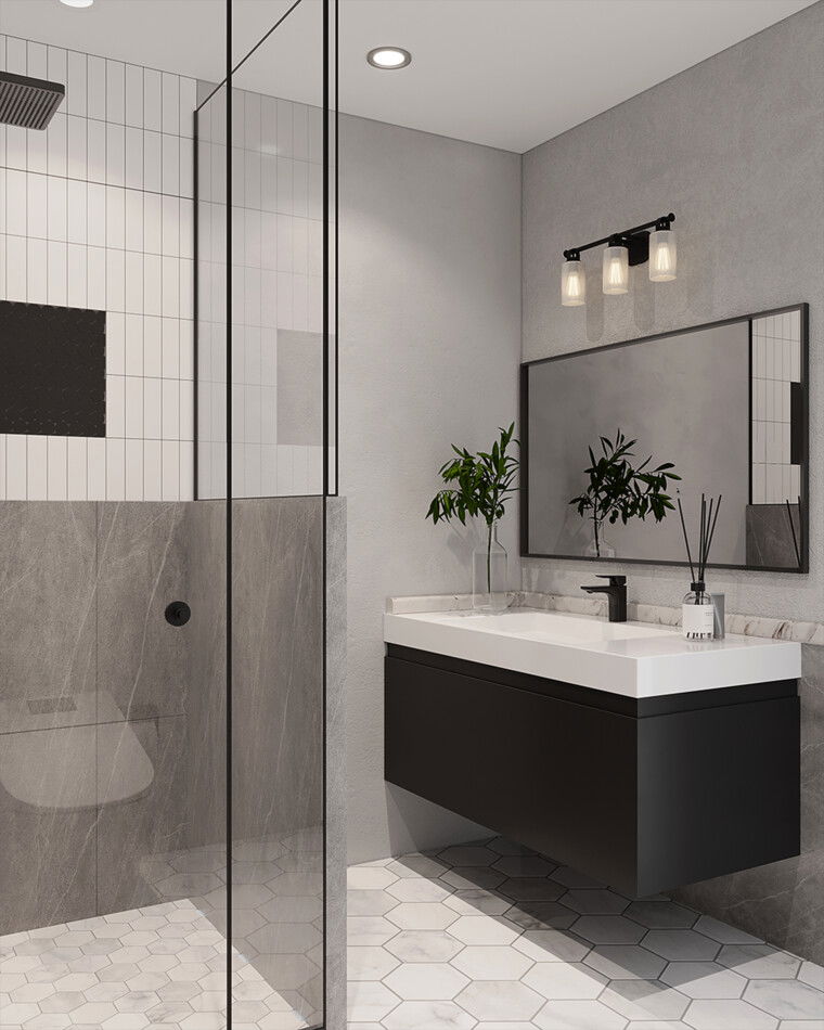 Online design Modern Bathroom by Jessica Z. thumbnail