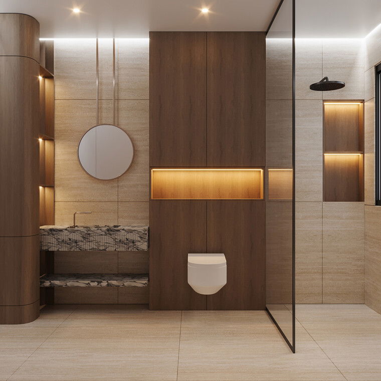 Online design Modern Bathroom by Tara M. thumbnail