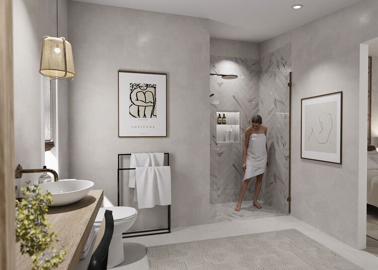 Online design Contemporary Bathroom by Lauren O. thumbnail