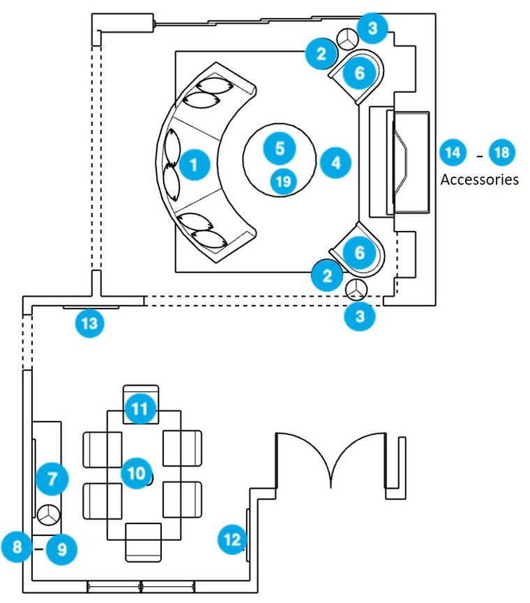 Plano de Sala-Comedor del Diseñador en Línea