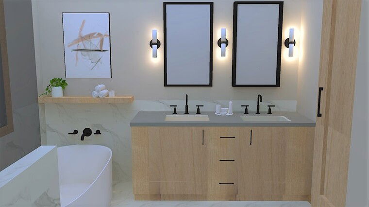 Online design Modern Bathroom by Olivia M. thumbnail