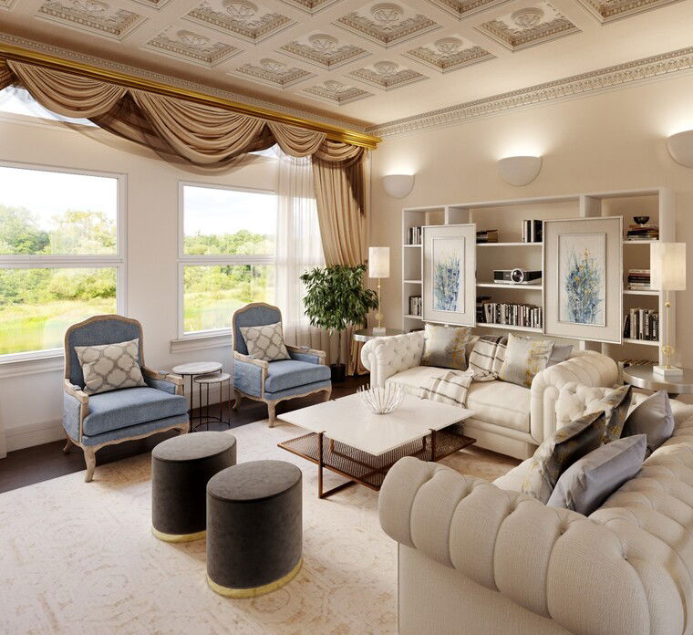 Online design Transitional Combined Living/Dining by Franzi K. thumbnail
