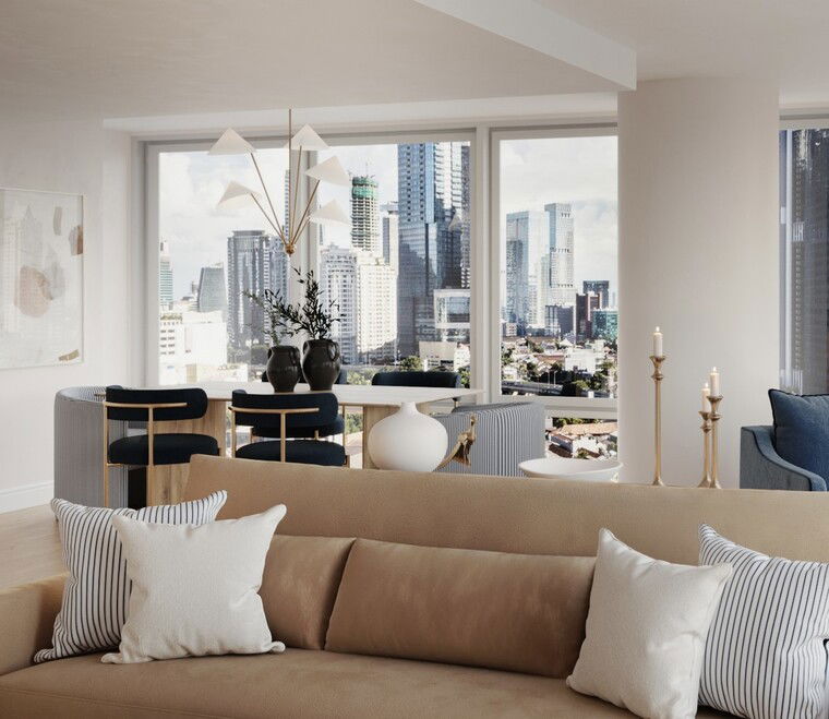 Online design Contemporary Combined Living/Dining by Rachel I. thumbnail