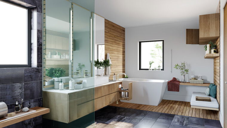 Online design Contemporary Bathroom by Sonia C. thumbnail