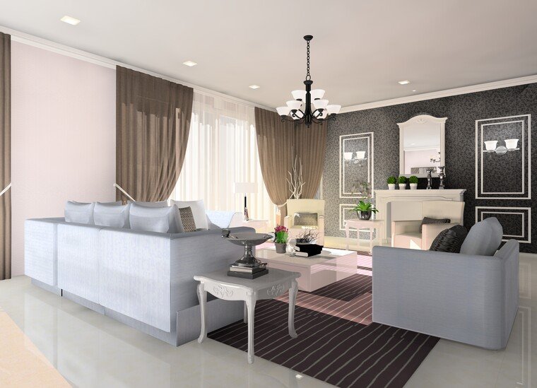 Online design Glamorous Living Room by Nor Aina M. thumbnail