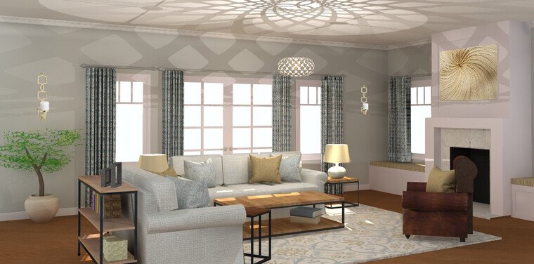 Online design Contemporary Living Room by Rebecca MC thumbnail