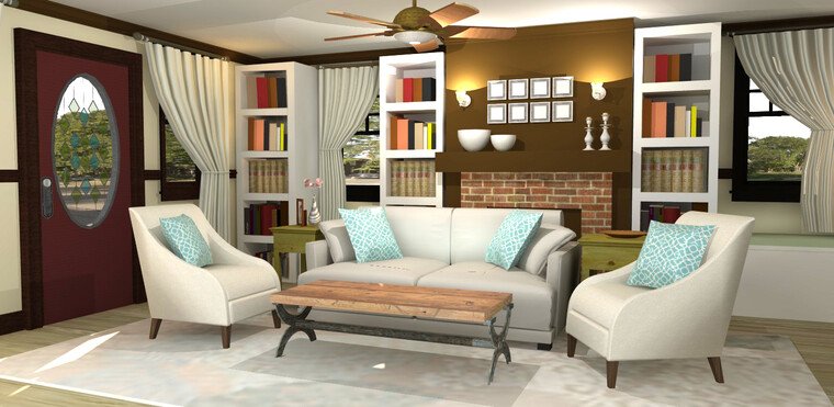 Online design Transitional Living Room by Rebecca MC thumbnail