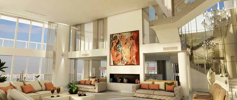 Diseño en línea Sala de Estar Contemporánea de Robiel H. miniatura